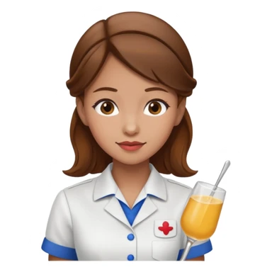 Ragazza capelli marroni che fa la cameriera  sticker