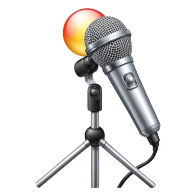 stage spotlight shining on a microphone sticker