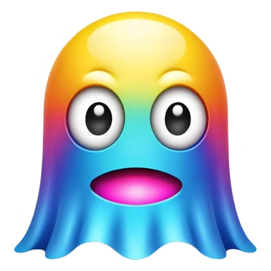 Classic Pacman ghost character with big eyes sticker
