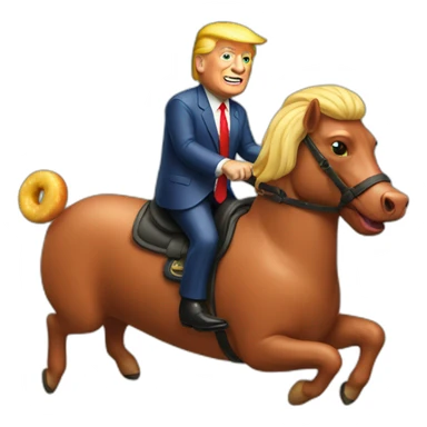 trump-riding-sausage sticker