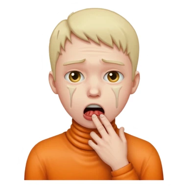 person choking themselves sticker