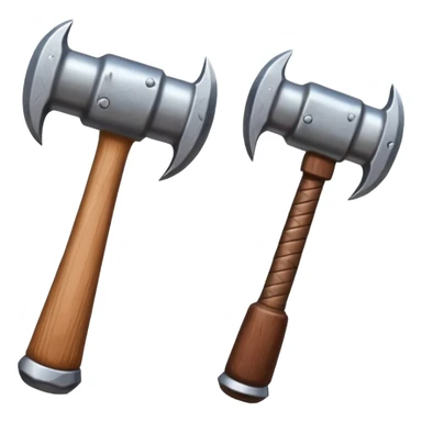 croisement de 2 marteaux différent` (en mode duel, qui des deux va gagner) sticker