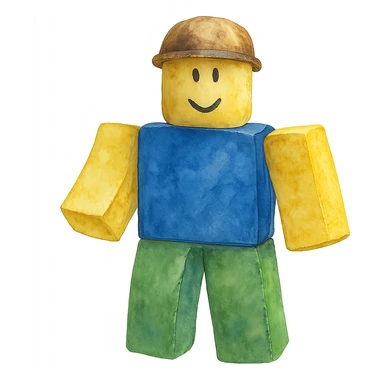 watercolor style Roblox sticker