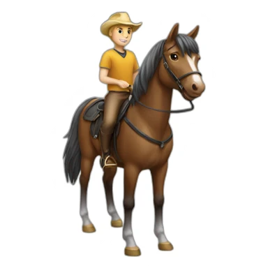 Chat sur un cheval sticker