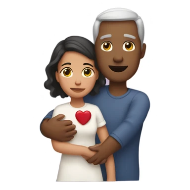 Father holds her heart in her arm sticker