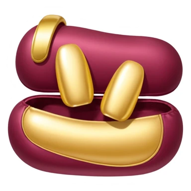 gold rococo burgundy inflatable puffy nail polish sticker