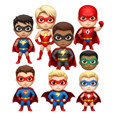 A group of superheroes sticker