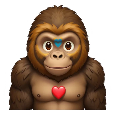 Gorilla with heart eyes sticker
