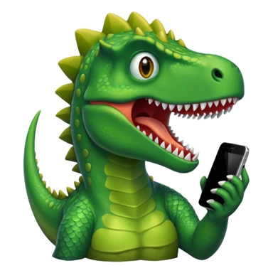 Dinosaur with Iphone sticker