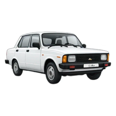 White lada 1986 sticker