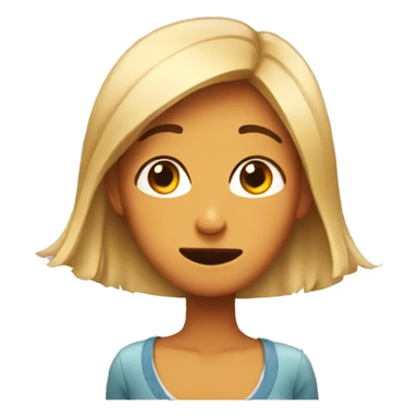 Pleasantly embarrassed girl sticker