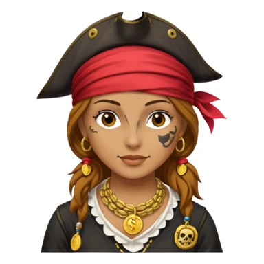Lady Pirate With Coins sticker