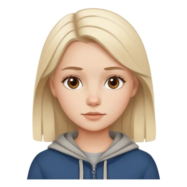 scandinavian girl with modern scandinavian clothes sticker