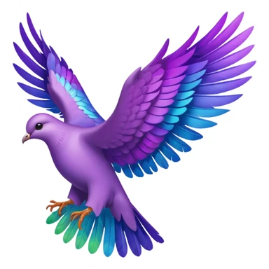 Purple dove flying towards heaven  sticker