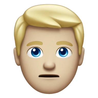 white guy with blue eyes and blond hair angry sticker