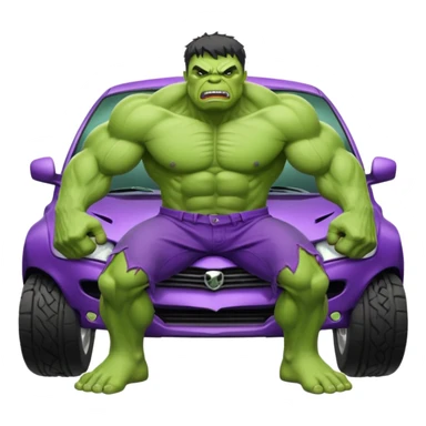 Hulk smashing a car sticker