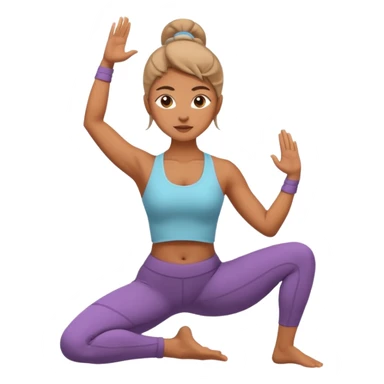 woman doing warrior yoga pose sticker