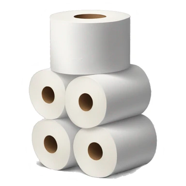 stack of toilet paper roll sticker