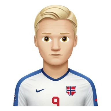 Erling Haaland soccer player in Norway jersey number 9 sticker
