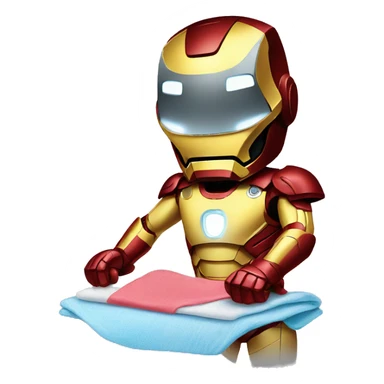 ironman ironing clothes sticker