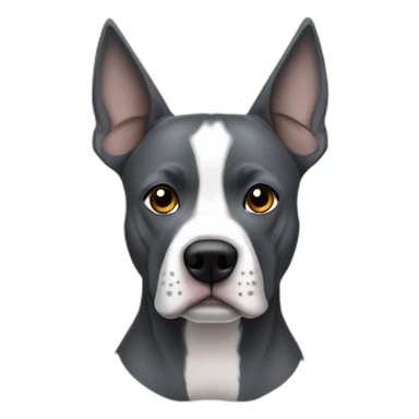 dark gray staffordshire pointy ears sticker