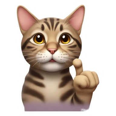 cat blowing kiss  sticker