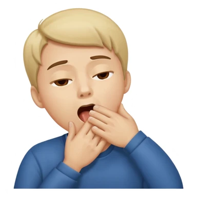 People Yawning with Hand on Mouth, sticker