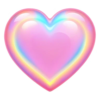 Pink heart cut opal with holographic fire effect and glowing flashes of color sticker
