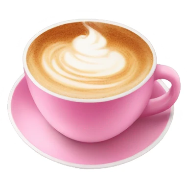 Cappuccino in pink cup sticker