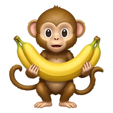 a cartoon monkey with a bunch of bananas wrapped around its body sticker