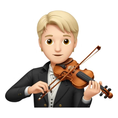 male violinist sticker