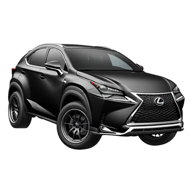 black lexus Nx drift with smoke sticker