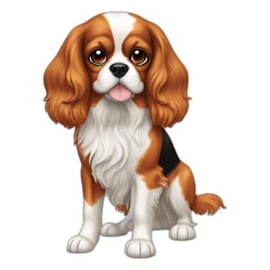 dog Cavalier King Charles Spaniel full height sticker