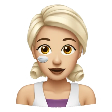 cosmetologist doing a facial sticker