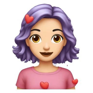 Carita con ojos de corazones cafes sticker