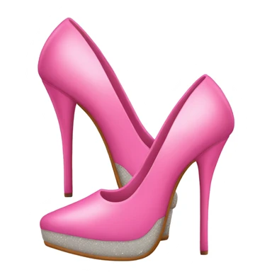 Pair of pink stiletto shoes sticker