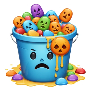 Crying candy because they’ve fallen out of the Halloween bucket  sticker