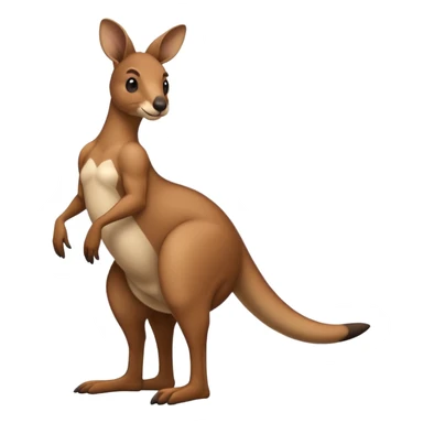 Kangaroo balancing on its tail sticker