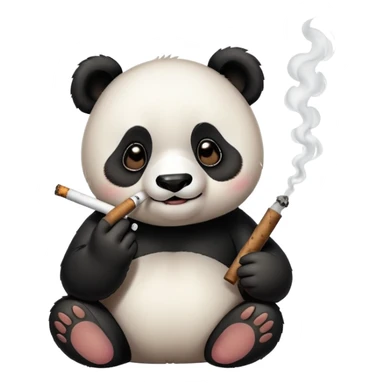 cute panda smoking a joint sticker