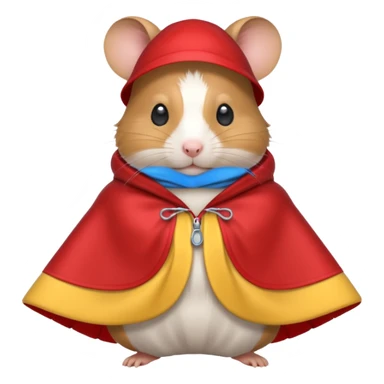 hamster wearing a poncho sticker