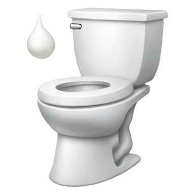 White toilet with a head and neck protruding from the opening in the bowl sticker