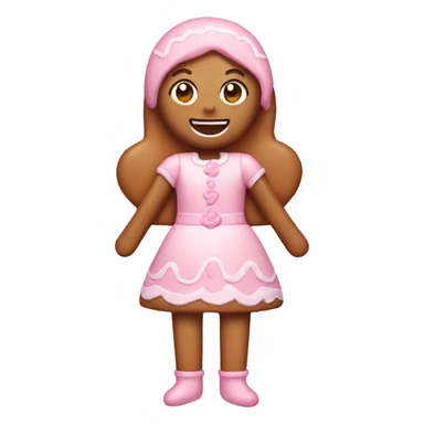pastel pink gingerbread girl sticker