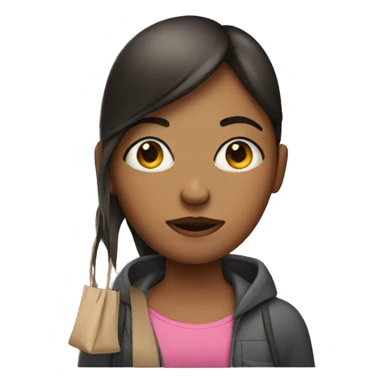 the girl with bags under her eyes sticker