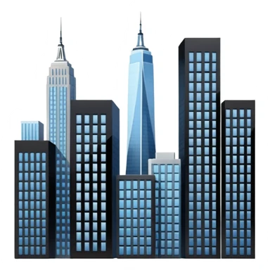 new york city buildings sticker