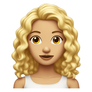 chica rubia, con rizos y ojos claros sticker