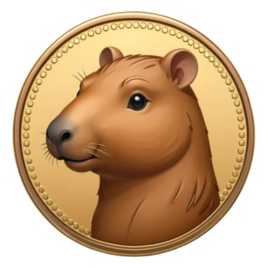 uma moeda de capybara fofinha sticker