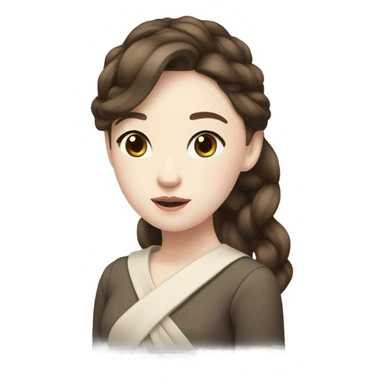 wonyoung, brown hair, pale skin, hair tied up and elegant vibes sticker