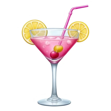 pink and yellow coctail drink sticker