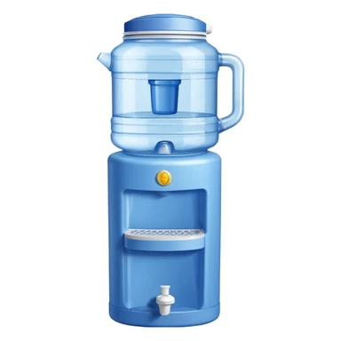 Office water cooler with a giant jug on top sticker