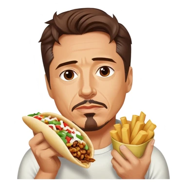Tony Stark eats shawarma. sticker